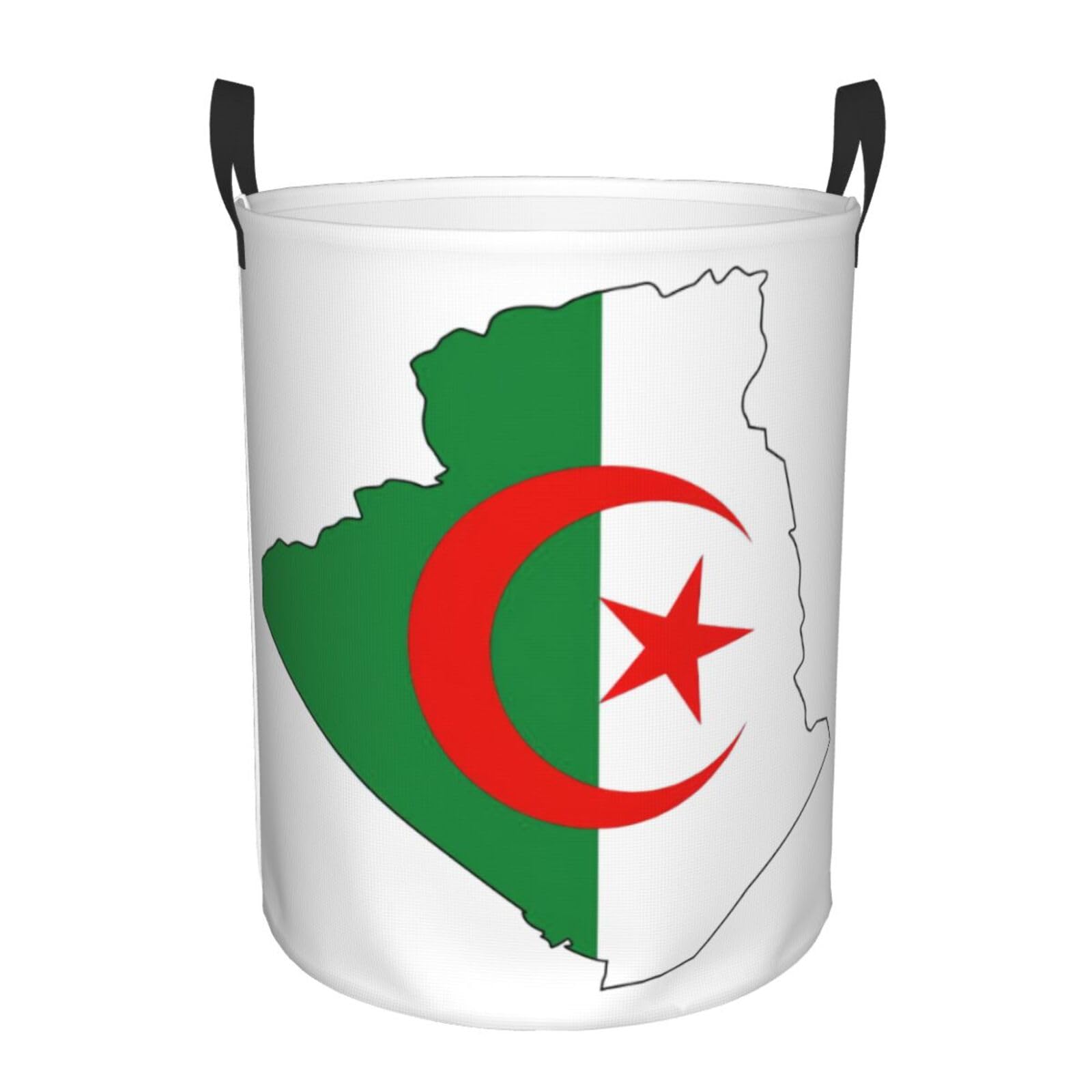 Panier à linge Algérie grand format rond avec poignées de transport