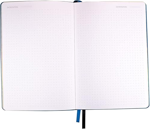 Miniatura 4 de Diario punteado con bala con borde de color arcoíris A5 cuaderno de cuadrícula de puntos de cubierta suave