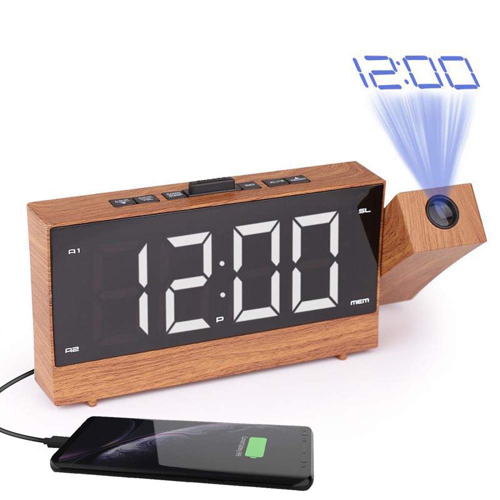 Amazon.co.jp: Sumeber 投影時計 デジタル時計 繰り返し設定