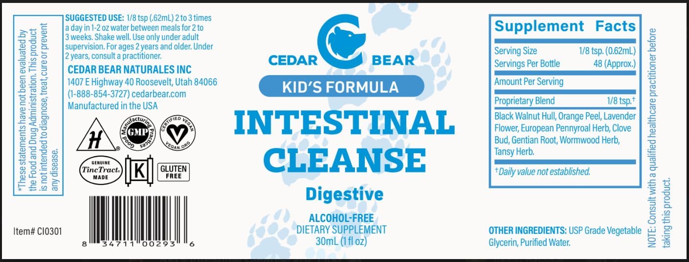 Cedar Bear - Intestinal Cleanse for Kids, Liquid Herbal Supplement for Detox and Digestive Cleanse with Natural Herbs, Alcohol-Free Gut Cleanse Drops for Children, 1 fl oz / 30 ml - Image 2