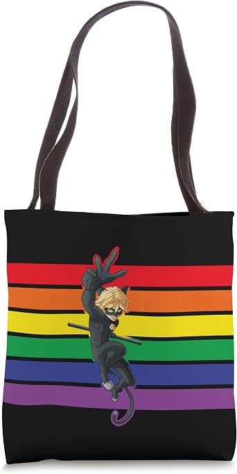 Miraculous Ladybug Rainbow Collection with Cat Noir Tote Bag