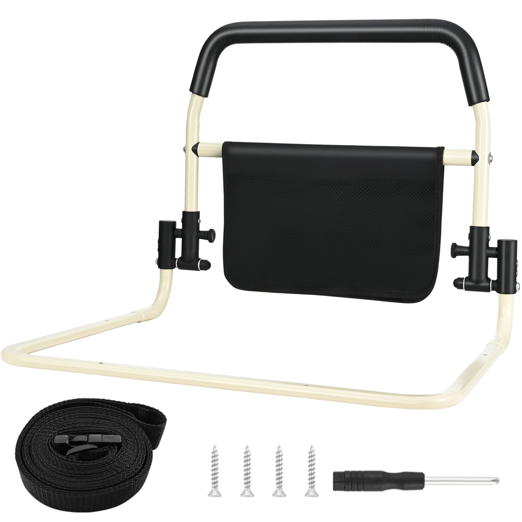 Barre d'assistance de lit robuste 400 LB réglable avec poignée ergonomique