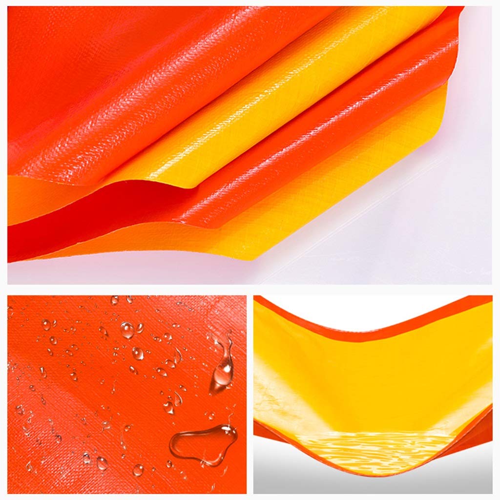 wasserdichte Plane Anti-Taifun regendicht Oxford-Tuch - Mehrzweckplane - orange ultraleichte Sonnenschutzplane - Dicke 0,38 mm, 210 g / m2 (10 Größen verfügbar)