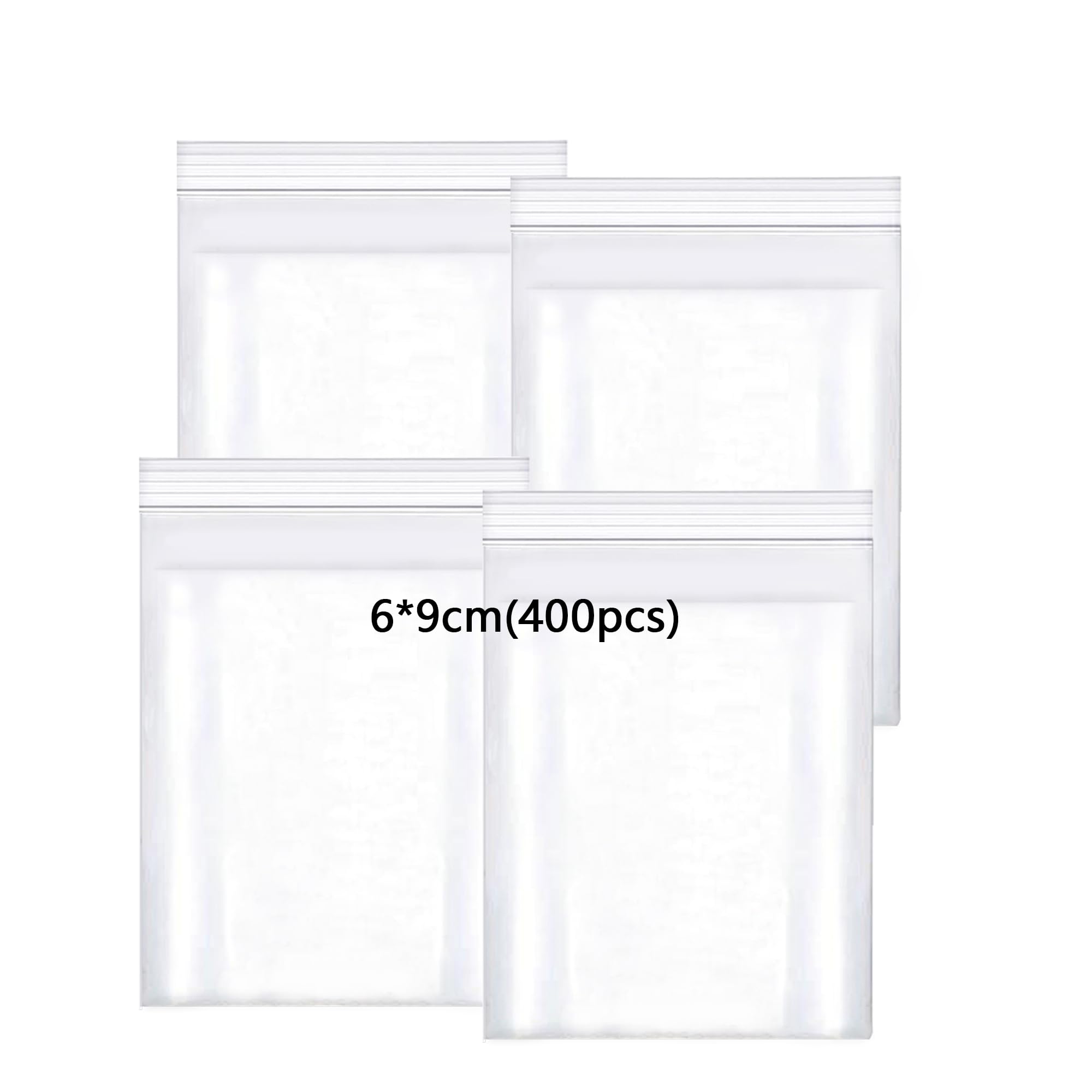 Huruirui ['Transparent'] Small Plastic Bags Resealable Plastic Bags 6X9cm Grip Seal Bag Suitable For Kitchen Biscuits Nuts Jewelry Packaging Sealed Storage Pouches Mini Storage Bags 400Pcs