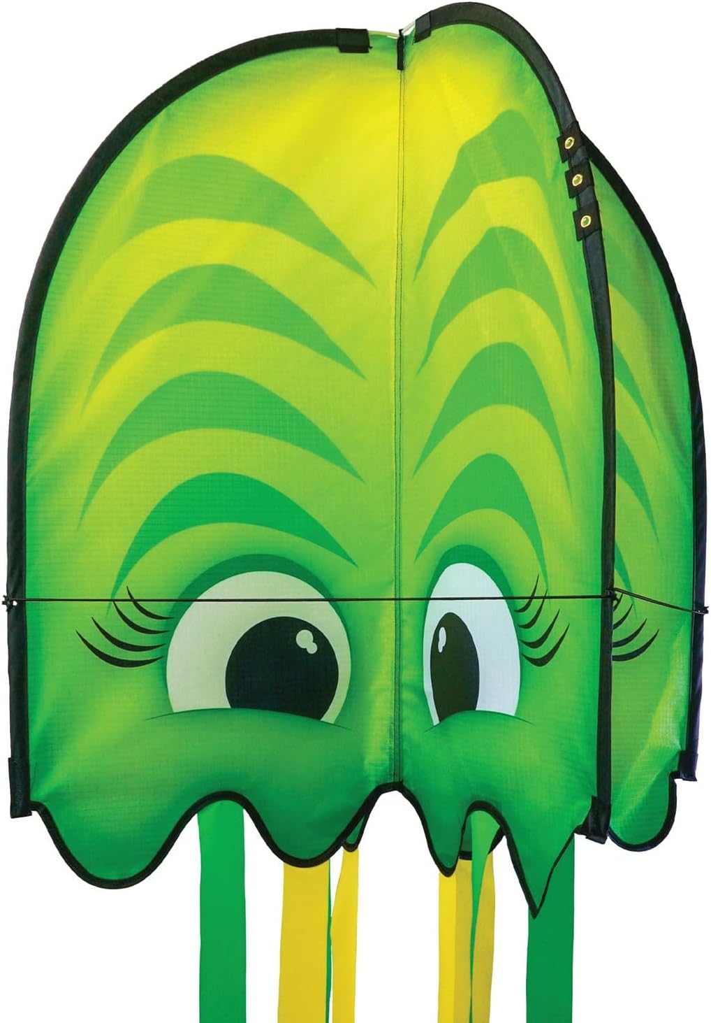 In the Breeze 3389 — Green Pop Jelly Kite — Non-Assembly, Easy-Flying Kite with Long Streamer Tails; Kite Line Included…