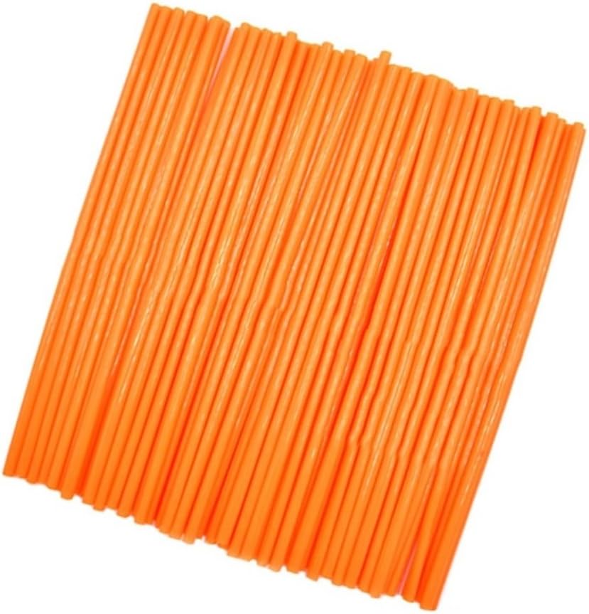 72Pcs Wheel Rim Spoke Skins Covers Wrap Decor Protector Kit For Motorcycle Motocross Dirt Bike (Orange)