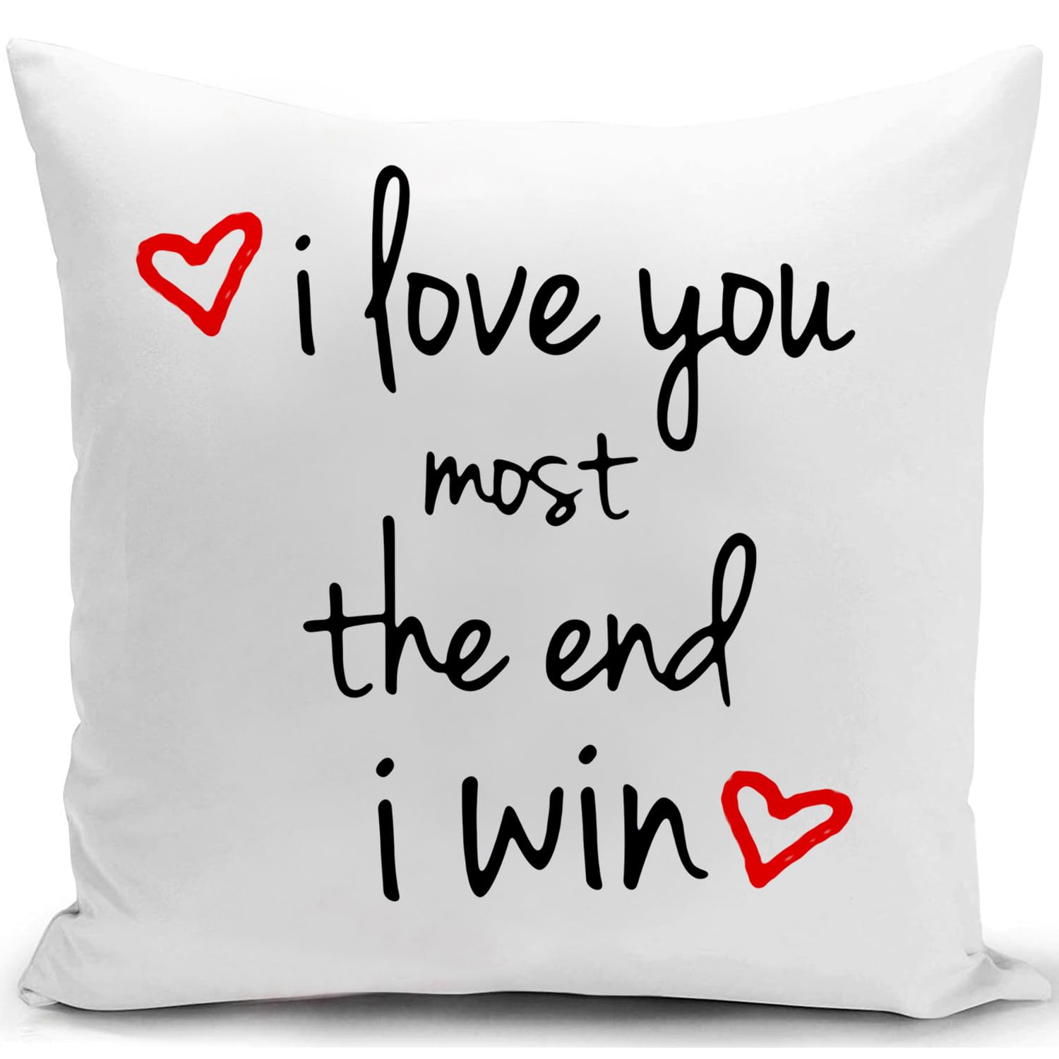 Kunqian V Cushion Covers Alentines Gifts For Boyfriend Girlfriend Anniversary Wedding Gifts For Her Husband Wife Birthday Couples Heart Hug Long Distance Relationship Cute Throw Pillow Couch Sofa (45X45cm)