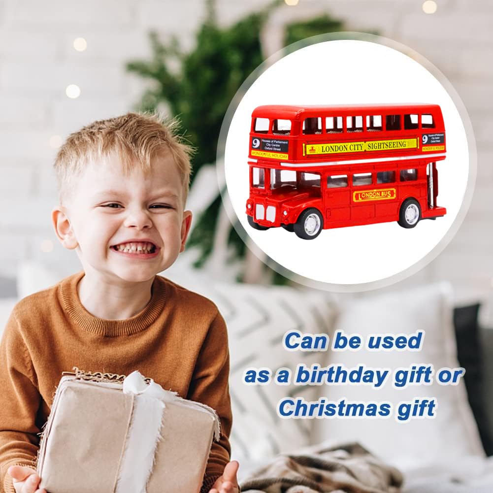 1PCS Bus Giocattolo,Modellino Bus Giocattolo per Bambini, Carroattrezzi Giocattolo per Bambini,Macchinine Bus per Bambini, Bus Modello Regali per Ragazzi e Ragazz