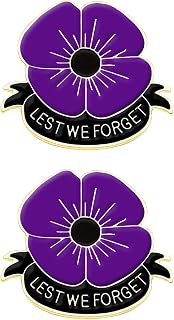 TFCRDX 2Pcs Poppy Pin Memorial Day GiftsPoppy Brooch Pin Remembrance Day Veterans Day Poppy Badges Pins Jewellery Poppy Br...