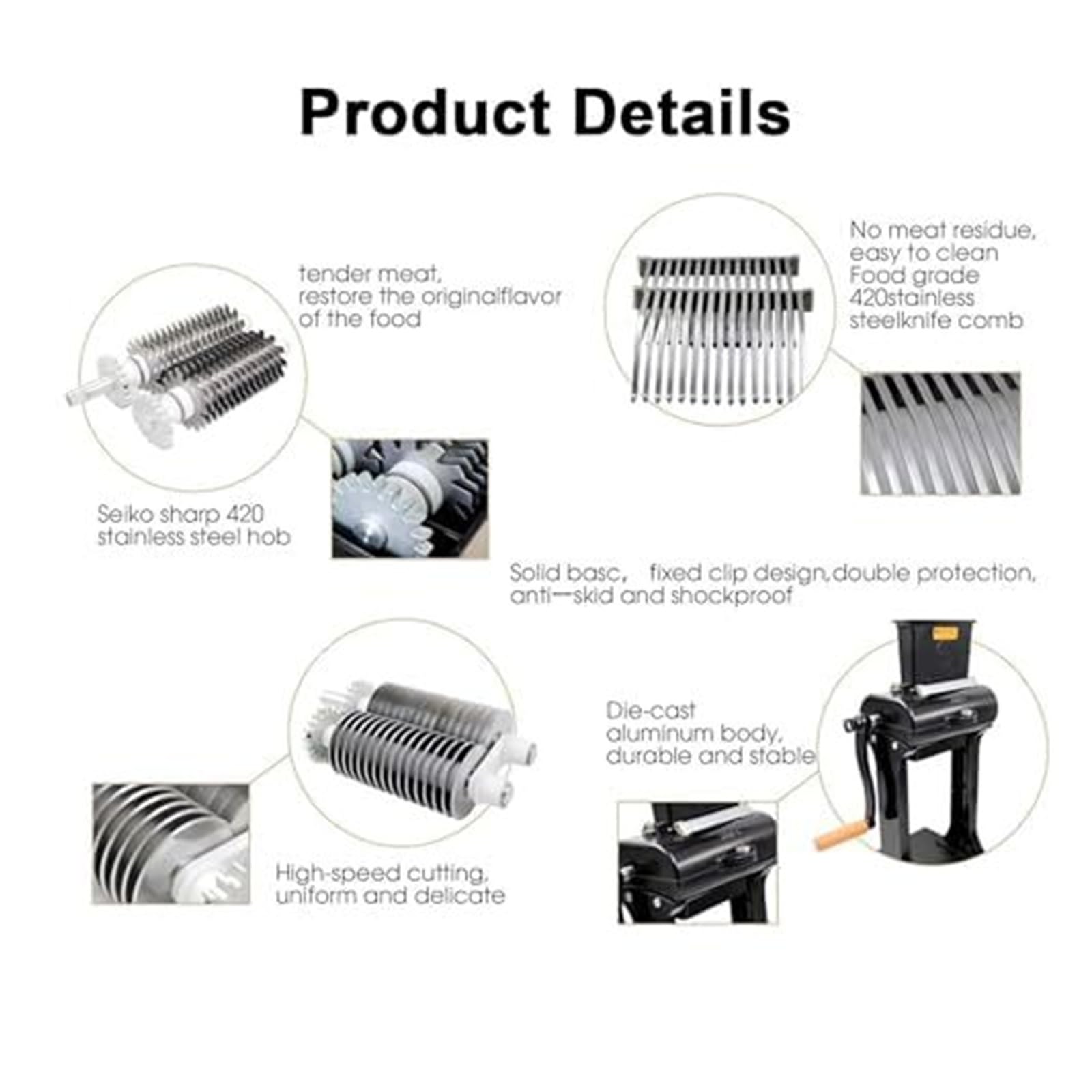 Heavy Duty Tenderizer do mięsa, ręczne narzędzie do steków, wołowiny, kurczaka, a nawet teneryzacji do domowego grilla, szybkie rezultaty