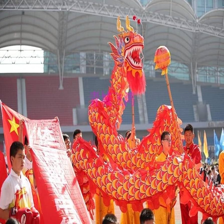 Amazon.com: PZEOB 10 Meters Lion Dance Chinese Silk Dragon Dance