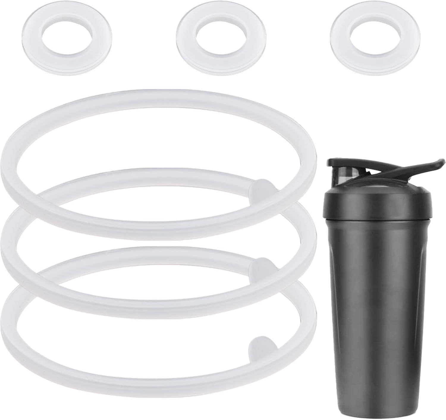 6pcs Lid Gasket Substitute for Blender Bottle Strada Flip Shaker Cup Water Bottle Equipment Elements, 2 Sizes Silicone Seal Ring for Blenderbottle Strada Flip Shaker 24 oz 28 oz 6pcs Lid Gasket Substitute for Blender Bottle Strada Flip Shaker Cup Water Bottle Equipment Elements, 2 Sizes Silicone Seal Ring for Blenderbottle Strada Flip Shaker 24 oz 28 oz