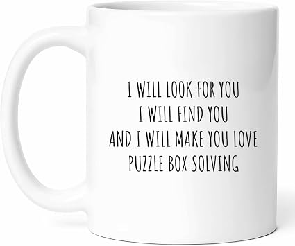 I Will Make You Love Puzzle Box Solving Mug - Riddle Solver Coffee Cup - Brain Teaser Funny Gift From Friends - Enthusiast Tea Mugs - Mystery Cups - 11 Oz Ceramic Gifts For Problem Solvers, Birthday