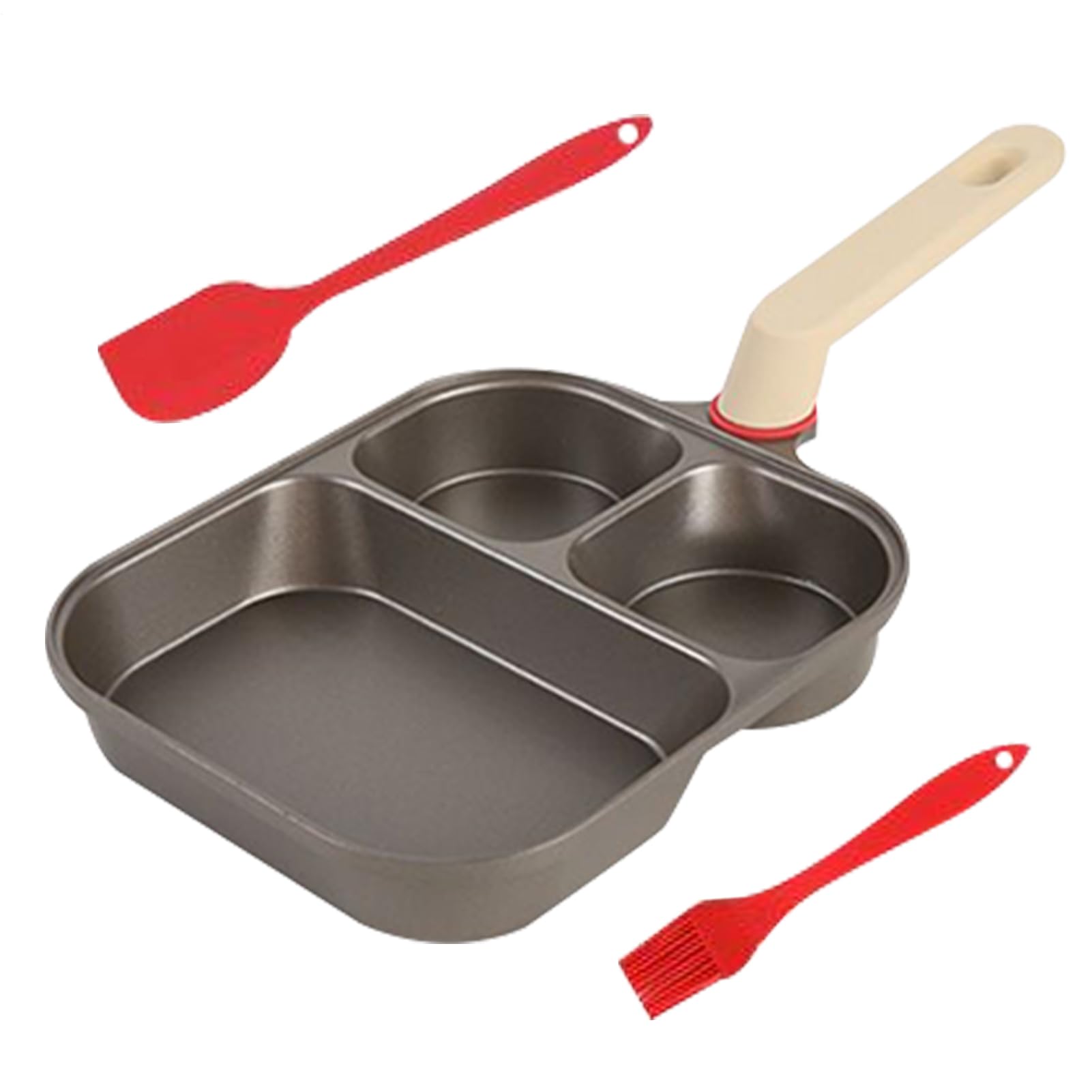 Poêle à œufs antiadhésive ergonomique avec accessoires de cuisine