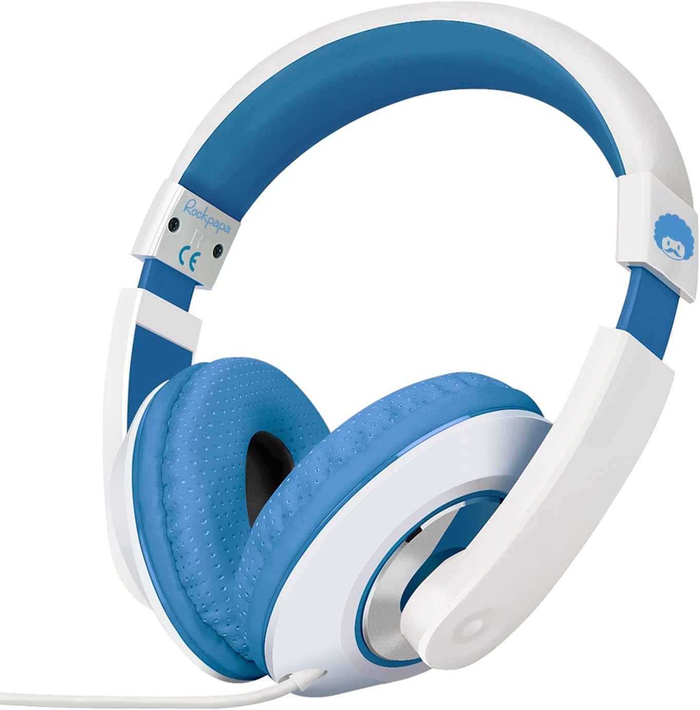 rockpapa Comfort Kids Headphones for School, Lightweight Childrens Boys Girls Teens Over-Ear Headphones Wired 3.5mm for CD DVD Player Tablet Phone Travel White/Blue rockpapa Comfort Kids Headphones for School, Lightweight Childrens Boys Girls Teens Over-Ear Headphones Wired 3.5mm for CD DVD Player Tablet Phone Travel White/Blue