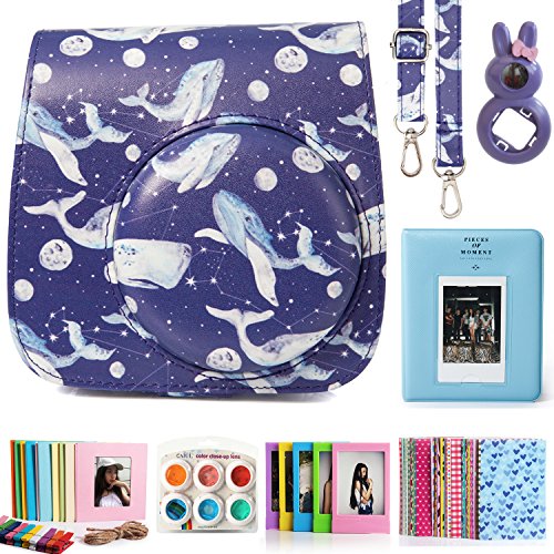 Image of CAIUL Camera Accessories Bundle Compatible with Fujifilm Instax Mini 8 8+ 9, Whales