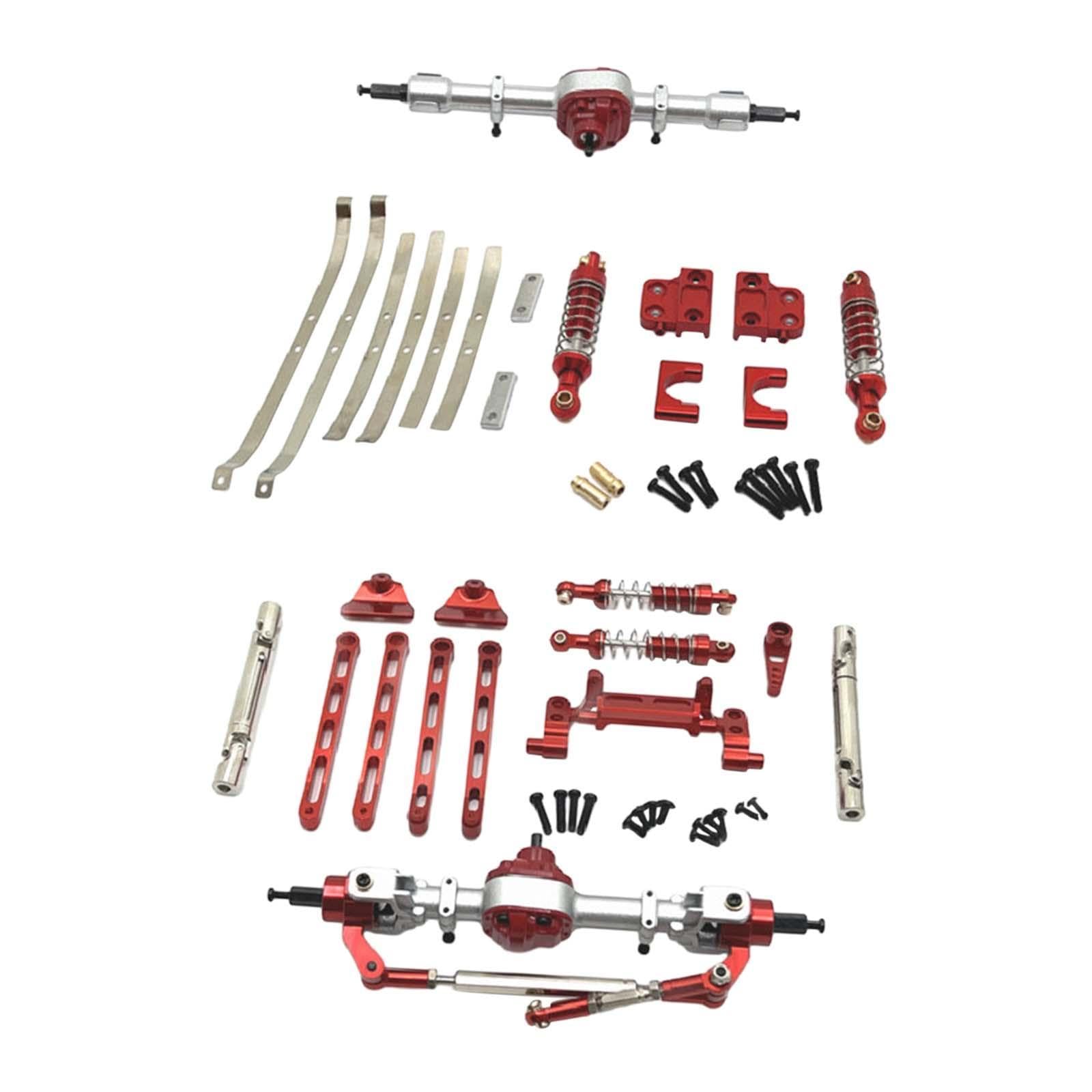 Kit de Reemplazo Y Reacondicionamiento de Piezas de Repuesto Metálicas para Chasis de Coche RC, Accesorio de Montaje de Centro de Gravedad Inferior, U, Rojo