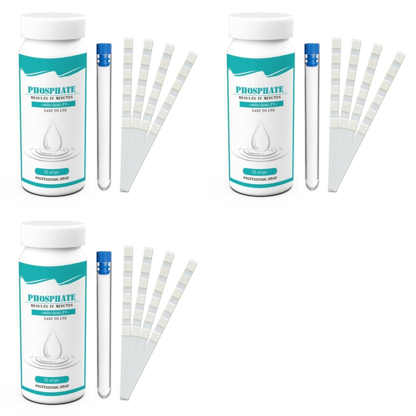 Jnchdghwa As Shown 150X Swimming Pool Water Test Phosphate Detection Strips Fast &Precise Water Analysis,Aquarium Test Strips