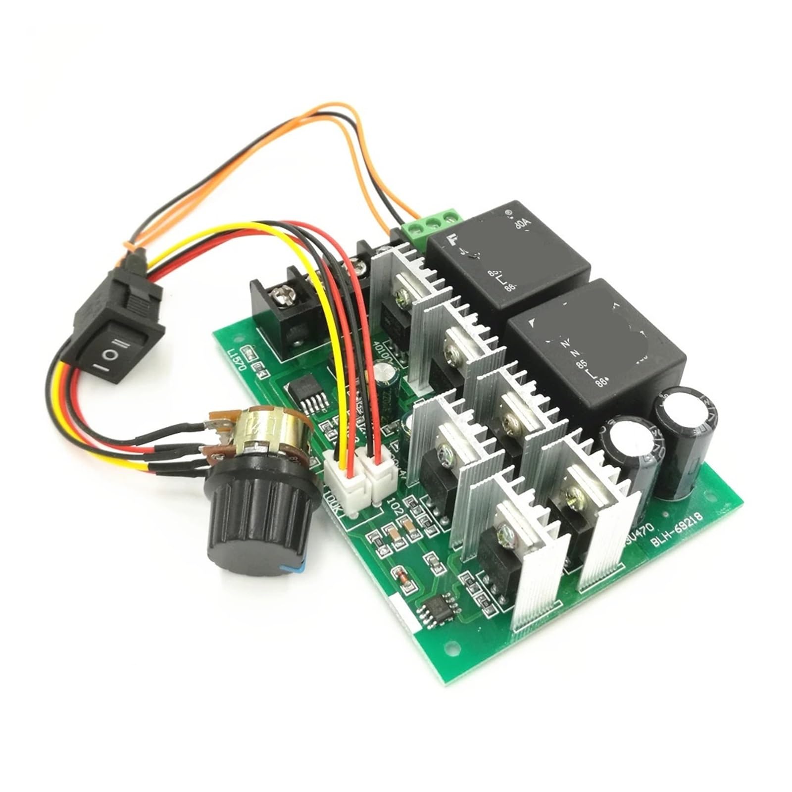 Controlador de velocidad del motor 5 uds PWM DC 12v/24v/36v/48v 40A con interruptor inverso (6,5)