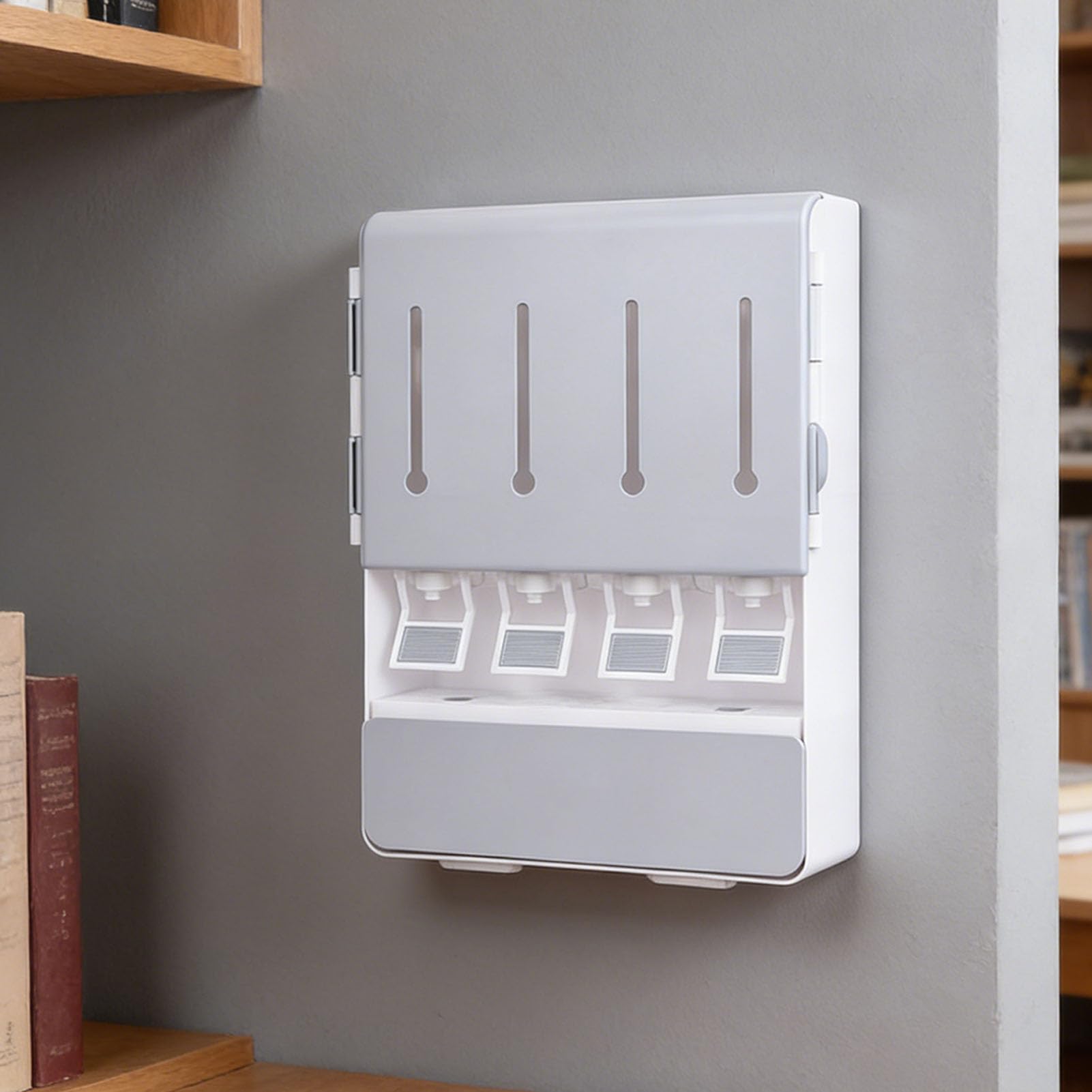 Soporte de condimento de pared, organizador de cocina práctico para ahorrar espacio para almacenamiento de aceite, vinagre y de soja para uso doméstico
