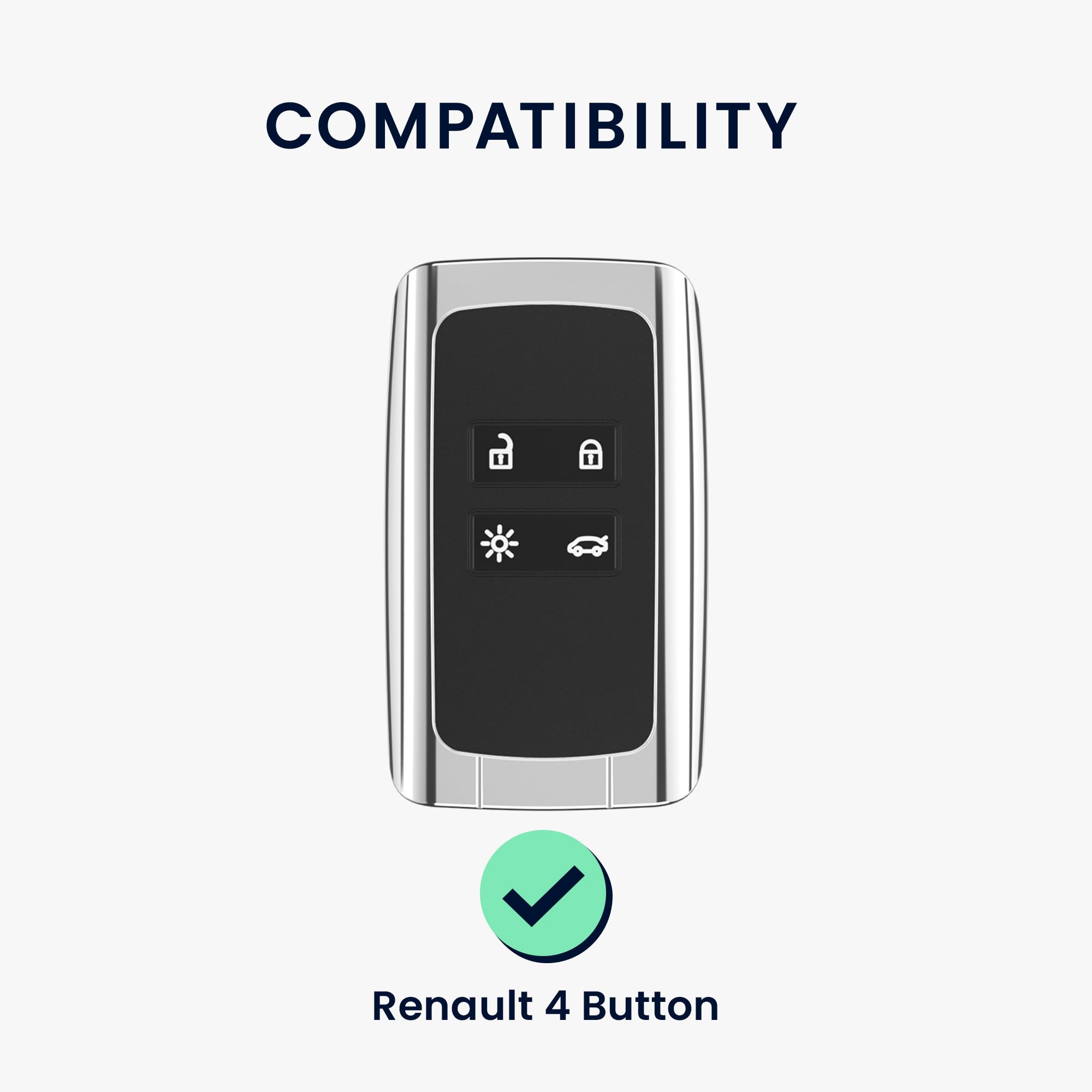 Amazon.co.jp: kwmobile Renault 4-ボタン 車のキー (Keyless Go 対応
