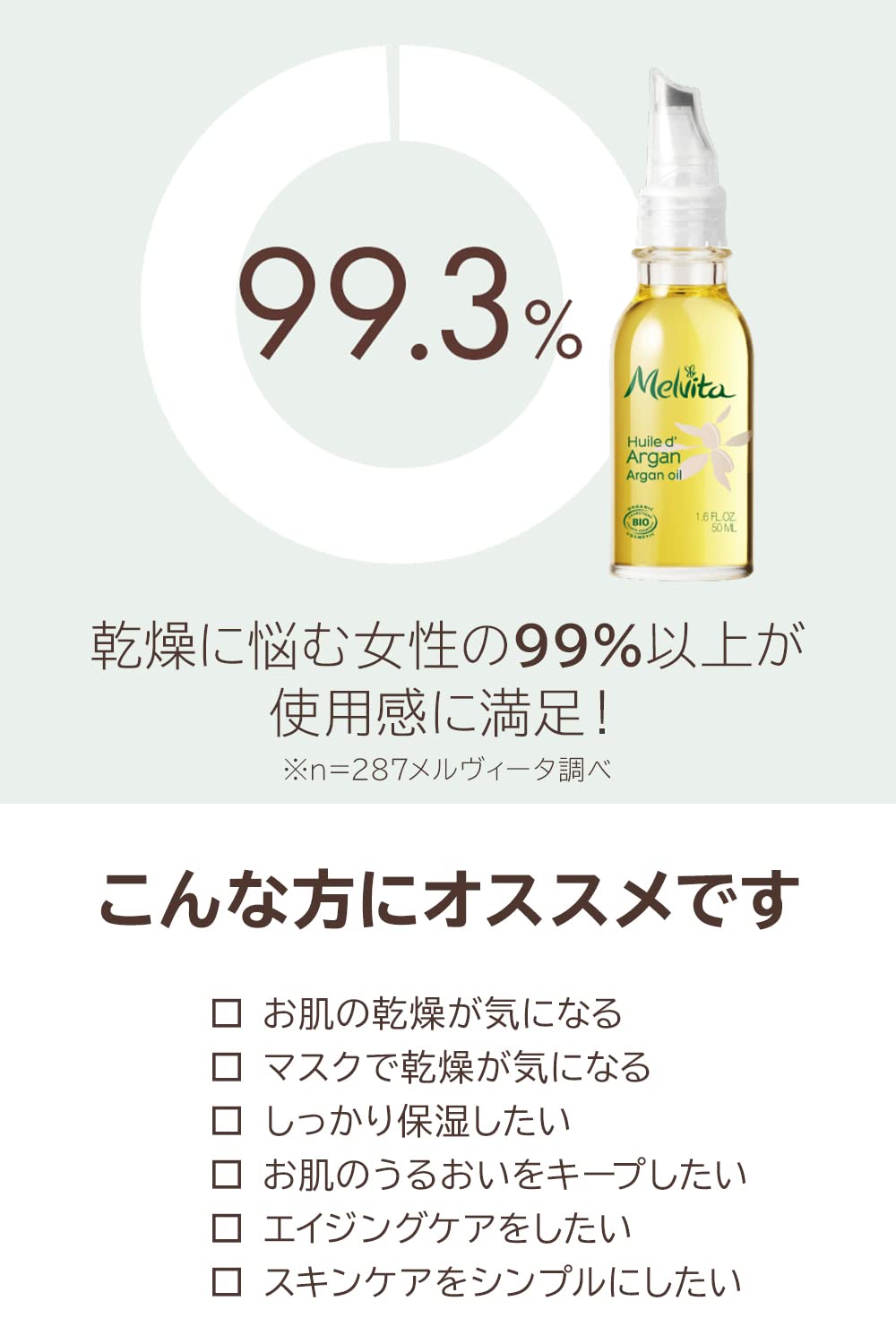 Amazon.co.jp: Melvita(メルヴィータ)ビオオイル アルガンオイル 50mL