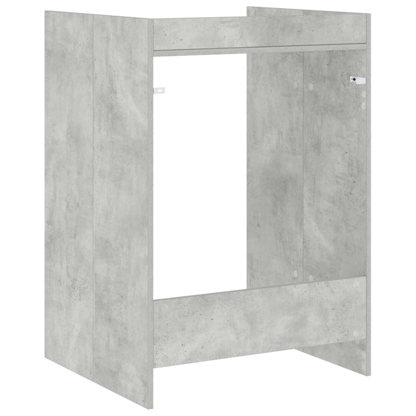 Szafka na pralkę, beton, materiał drewnopochodny, 67,5 x 62 x 97 cm, z miejscem do przechowywania, szufladą, drzwiami i półką do łazienki, prania, porządku i przechowywania