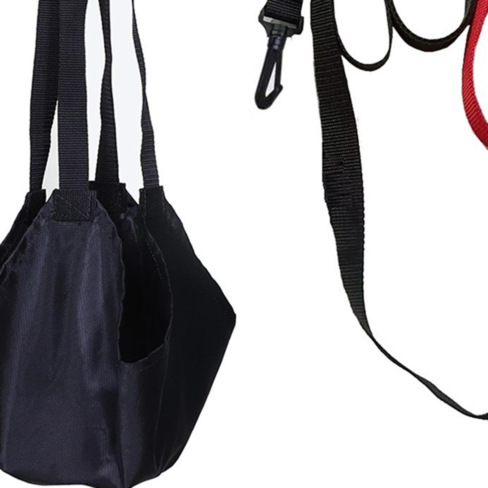 Vaveren Swimming Resistance Training Set Aquatic Resistance Belt Adjustable Strength Training Swim Parachute for Water Sports Outdoor, Black and Large