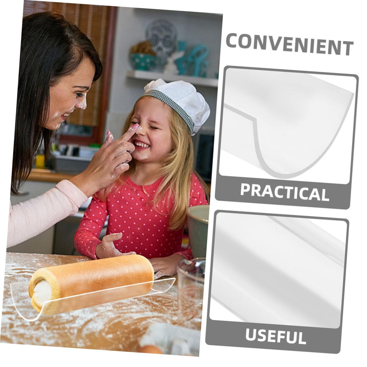 ABOOFAN 4piezas Mol Acrílico Para Pasteles Herramienta Esencial Para Hornear Para Repostería Casa Mantiene La Forma y Resultados Consistentes