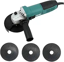 Hanabi Esmerilhadeira 220V 125mm Lixadeira Angular 960W Profissional com 3 Discos de Corte Ferramenta de Corte e Desbaste para Metal Concreto e Madeira