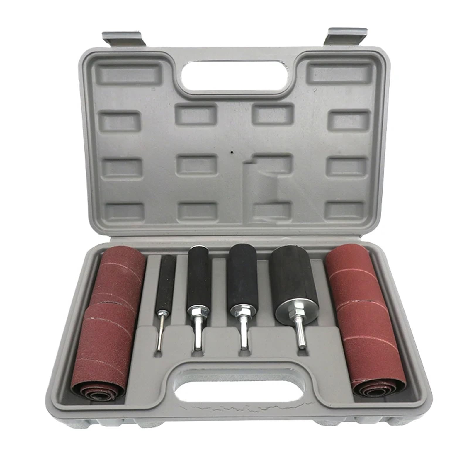 20-teiliges Schleiftrommel-Set, Sandgürtel und Gummidorne, Spindelhülsen und Box for Holzbearbeitungsbohrer, Drehwerkzeug