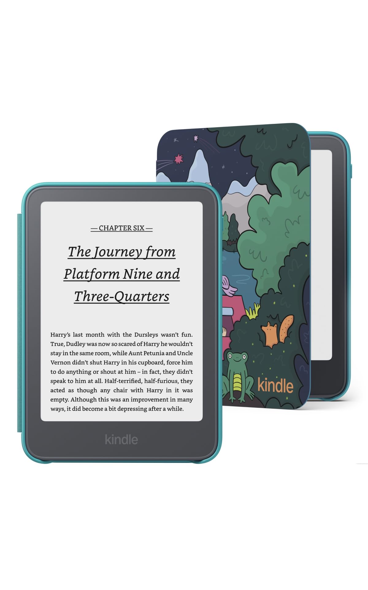 Amazon Kids Kindle 16 GB (Newest Gen) - Thinner and Lighter 6" Glare-Free Display, Weeks of Battery, Includes Thousands of Books and Cover - Lakeside Retreat