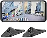 car Electronic Rearview Mirror, Right Blind spot Assistance Mirror for Vehicles, High - Definition Night Vision dashcam, Parking Monitoring, BSD Warning CMS (Black)