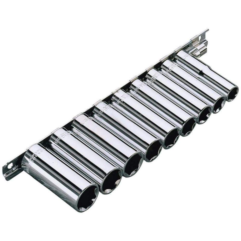 Clarke PRO371 9 Piece 1/2" Drive Deep Metric Socket Set - 1700777