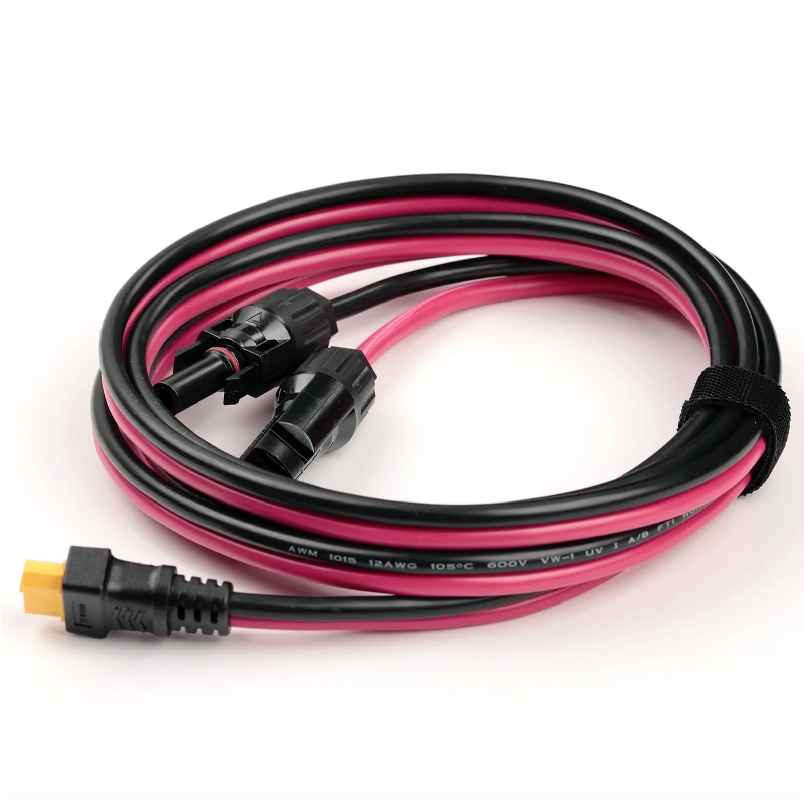 XT60 złącze żeńskie do panelu słonecznego, kabel zasilający 12AWG, kabel do ładowania ogniw fotowoltaicznych, akcesoria do układu słonecznego (kabel 2 m)