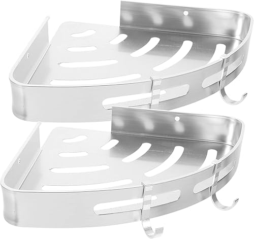 STOBAZA 1 juego de estante de almacenamiento de baño, cesta de decoración de casillero, estante organizador de ropa de esquina, estantes de ducha