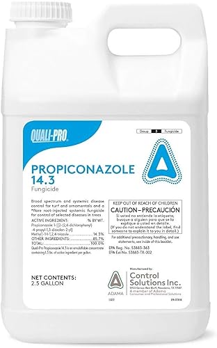 Quali-Pro Propiconazole 14.3 Césped sistémico y fungicida ornamental Control de enfermedades de amplio espectro para pastos, árboles, arbustos y