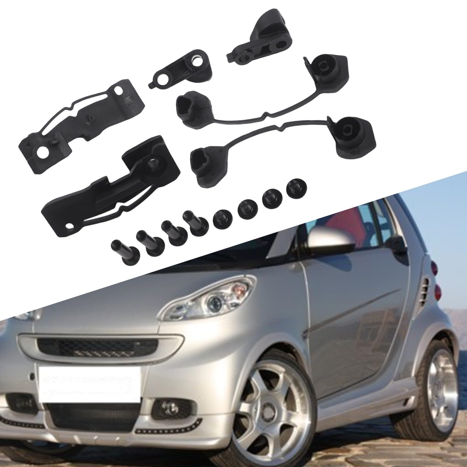 Kit di riparazione per tettuccio apribile convertibile AP364042 per fortwo W451 2006-2014, set di clip di ricambio in plastica per riparare il meccanismo del tetto danneggiato rotto