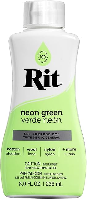 Rit Dye Liquid Fabric Dye, Neon Green, 236ml