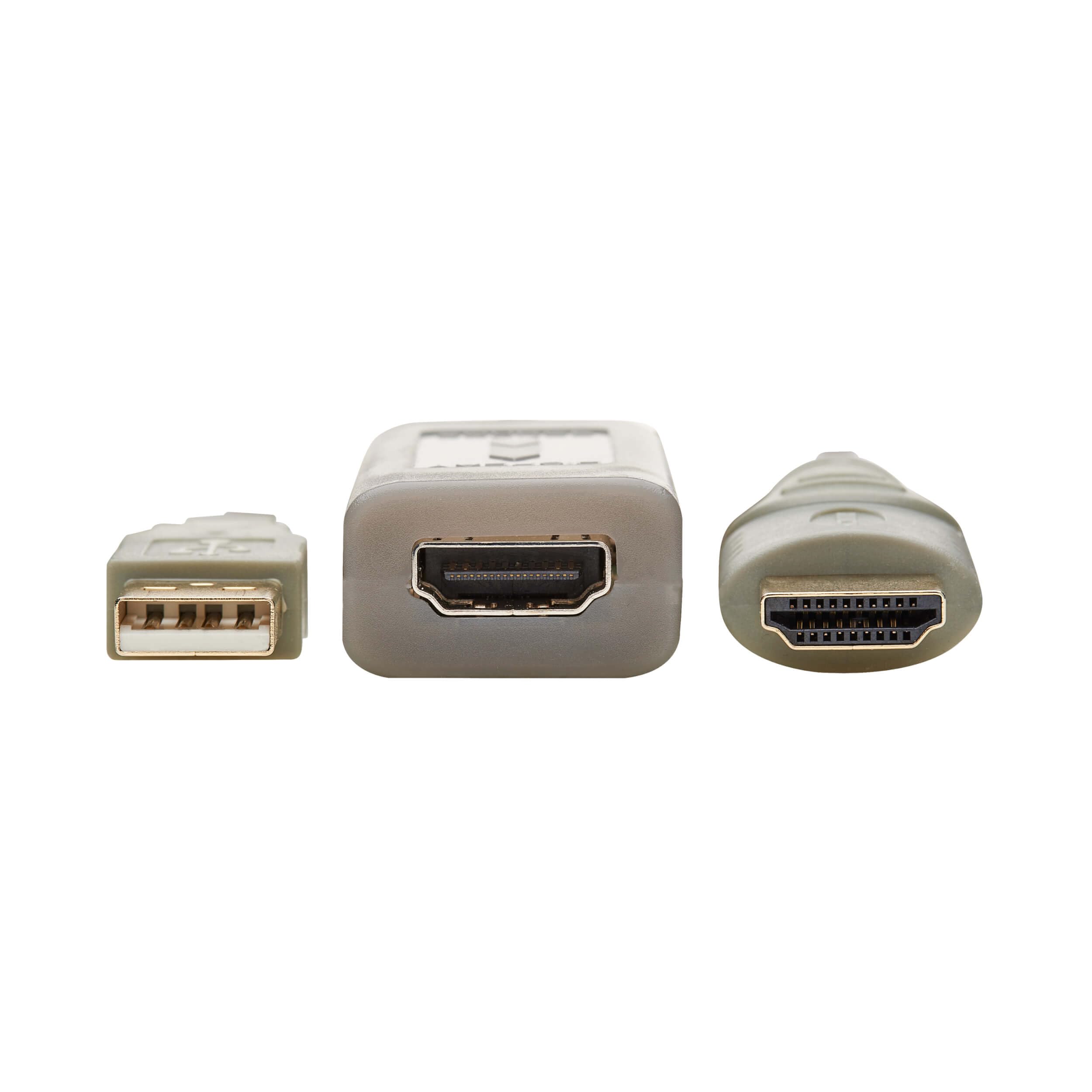 Tripp Lite Câble d'extension HDMI 4K de 6 m avec répéteur actif, adaptateur mâle-femelle, HDR 60 Hz 4:4:4, Plug and Play, HDCP 2.2, conforme TAA, garantie de 3 ans (P569-020-MF-ACT)