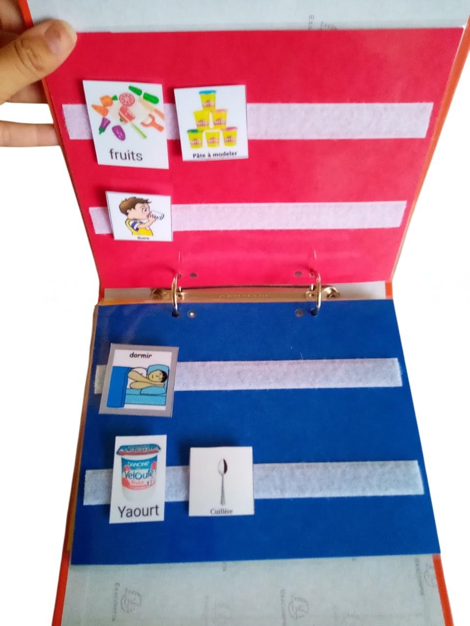 Classeur de Communication pour Pictogrammes Type PECS Makaton Autiste TSA TDAH Autisme Support Visuel Handicap