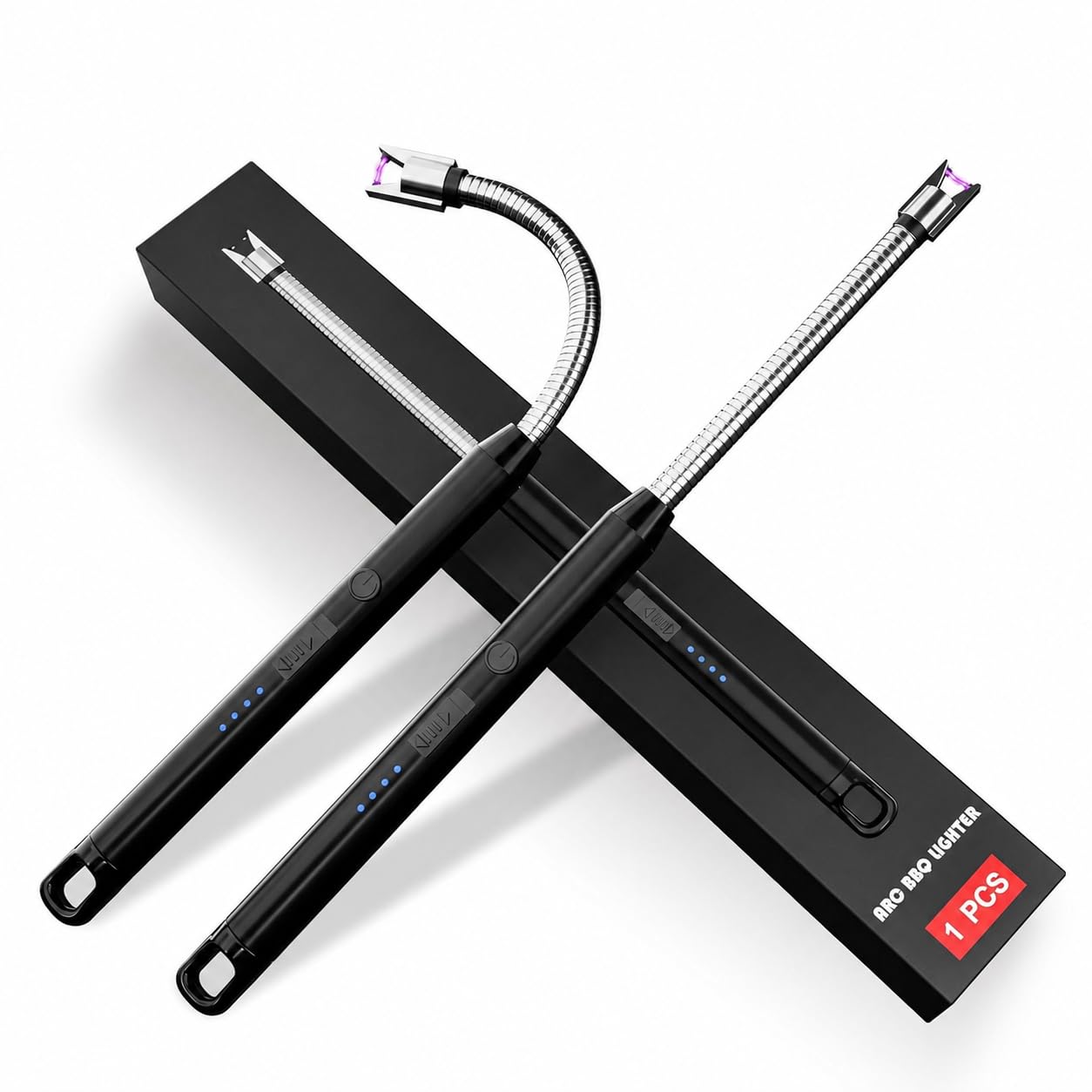 USB Rechargeable Electric Plasma Lighter for Kitchen, Candles & Pooja Use | Windproof Arc Lighter with 360° Flexible Neck | Multi-Purpose Flameless Lighter-1N-image-26