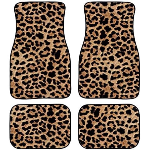 Allcute Car Floor Mats Pure Leopard Cover