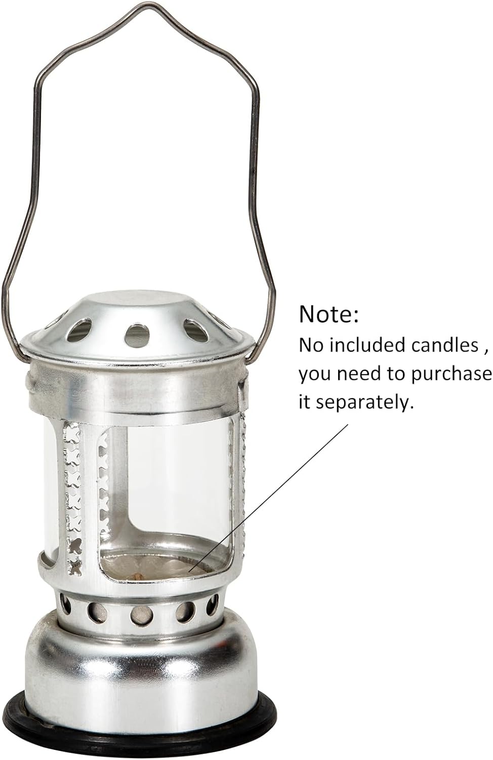 Portable Candle Lantern, Night Fishing Hanging Camping Aluminium Alloy Candle Lamp for Indoor Outdoor Paritie Weddings Vintage Style Hanging Lantern (1 Gold and 1 Silver)