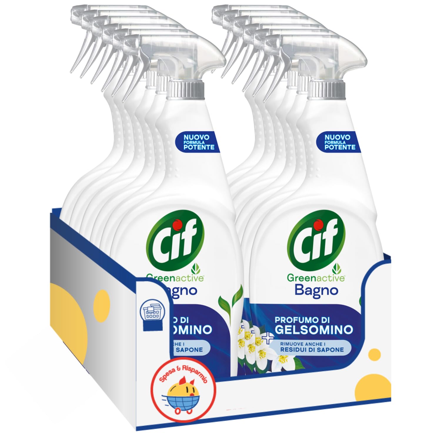 Detergente Bagno al Gelsomino – 650 ml – Pulizia Profonda e Profumo Fresco – Variazioni 4/8/12 Pezzi (12)