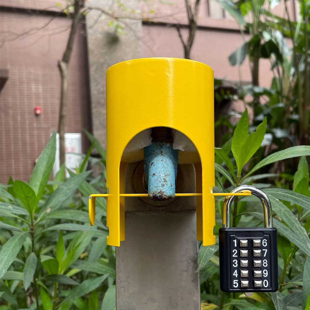 Faucet Valve Lock-Tap Lock-Outdoor Faucet Lock-Faucet Lock-Lock Water Faucet Outdoor-Faucet Locks OutdoorL - Prevent Water Stealing (with Padlock)