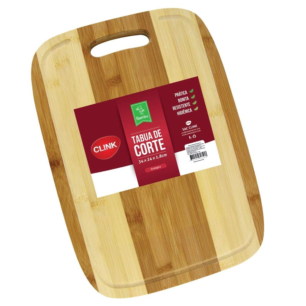 Tábua de Corte Bambu Oval 34cm