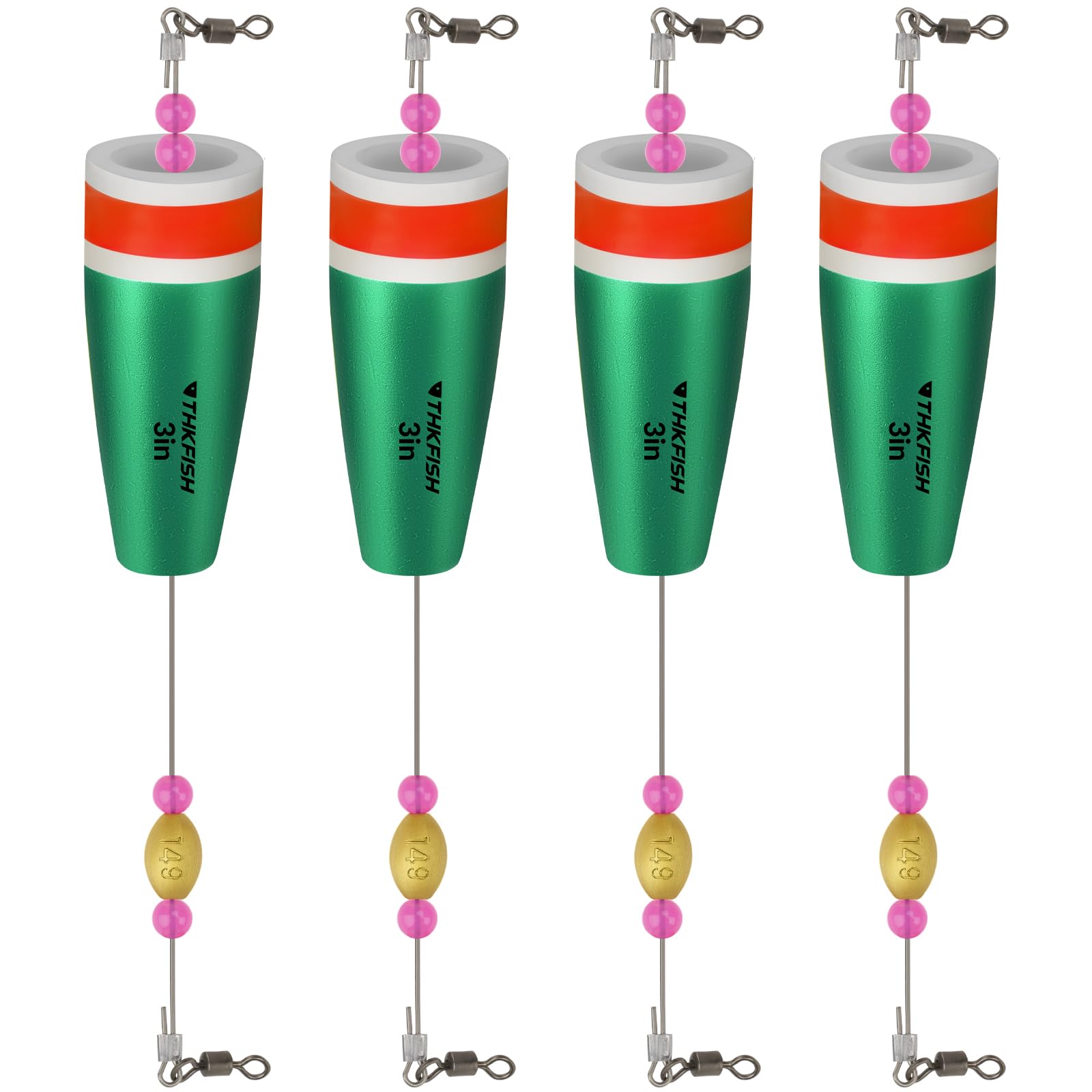 THKFISH Fishing Floats Bobbers Fishing Popping Cork Trout Float Rig ...