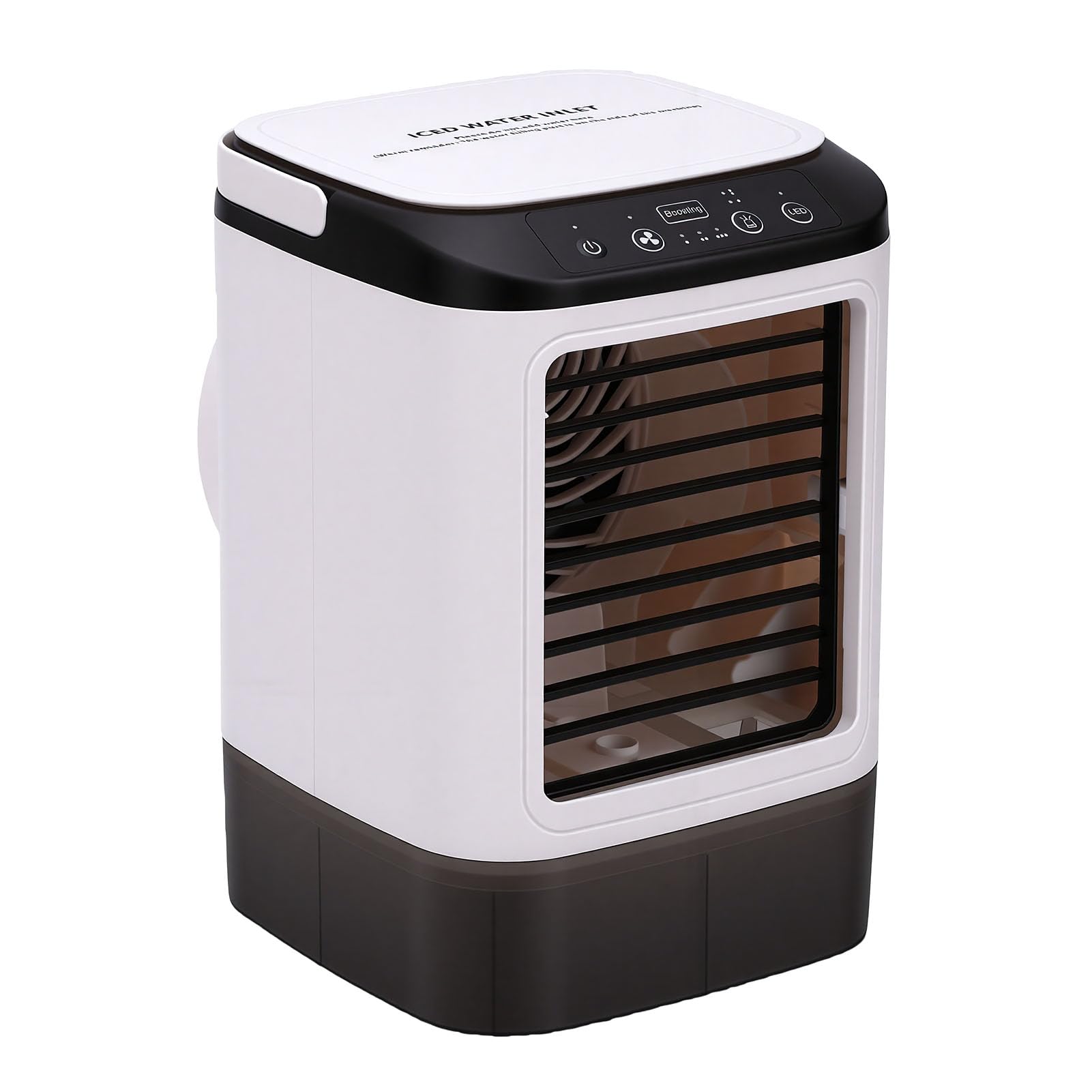 PUSOKEI Portable Mini Air Cooler with 3 Speed 2 Mist Cooling for Desk Nightstand Home Office
