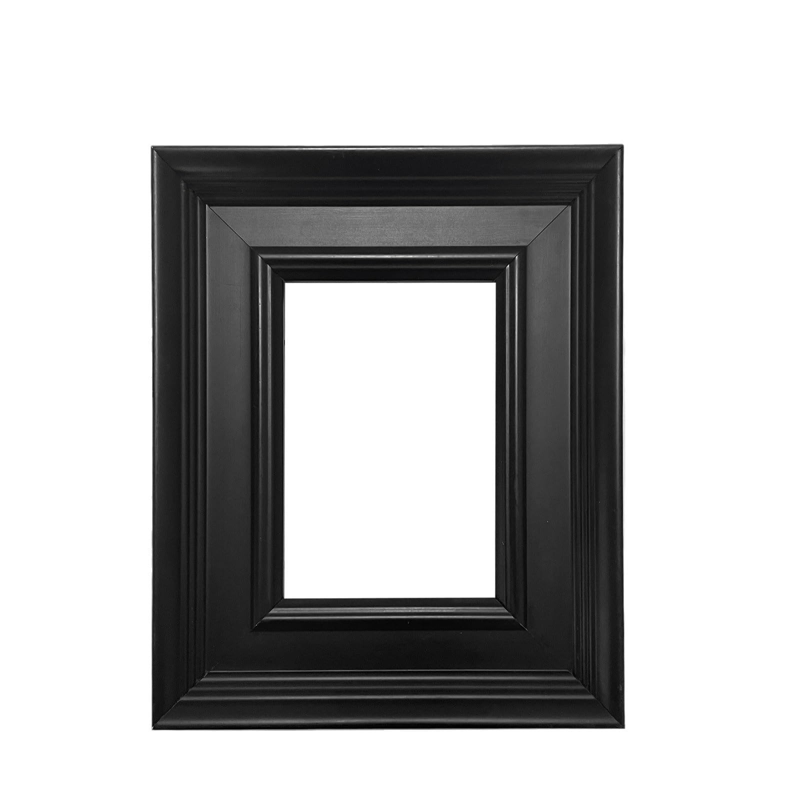 Cadre pour peinture à l'huile en bois massif noir contre déformation